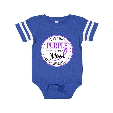 

Inktastic I Wear Purple for My Mom- Lupus Awareness Gift Baby Boy or Baby Girl Bodysuit