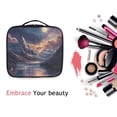 thumbnail image 6 of FORMRS Travel Makeup Bag Large Capacity Train Case Cosmetic Organizer with Adjustable Dividers, Ethereal Mountain, 6 of 8