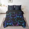thumbnail image 2 of jejeloiu Cartoon Kawaii Cats 7-Piece Twin Bedding Sets,Colorful Animals Bedding Comforter Set,Multicolor Ombre Kitten Sheet Sets For Kids,Microfiber Bedroom Decor Reversible, 2 of 8