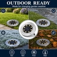 thumbnail image 6 of 12 Pack Solar Ground Lights Outdoor, 8 LED Solar Disk Lights, IP65 Waterproof for Walkway, Lawn, Patio, 6 of 8