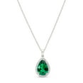 thumbnail image 2 of Galaxy Gold 14K White Gold 3.16 Carat Natural Diamonds and Genuine Emerald Pendant Necklace - May Birthstone - Renewal & Love - 16" to 24" - Fine Jewelry for Women, 2 of 4