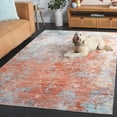 thumbnail image 5 of SAFAVIEH Malibu Dalia Distressed Polyester Area Rug, Rust/Aqua, 3' x 5', 5 of 13