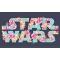 thumbnail image 2 of Boy's Star Wars Floral Hibiscus Logo Graphic Tee Navy Blue Heather Large, 2 of 3