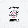 thumbnail image 4 of Inktastic I Really Love Anime with Cute Anime Cat and Hearts Girls Toddler Dress, 4 of 5