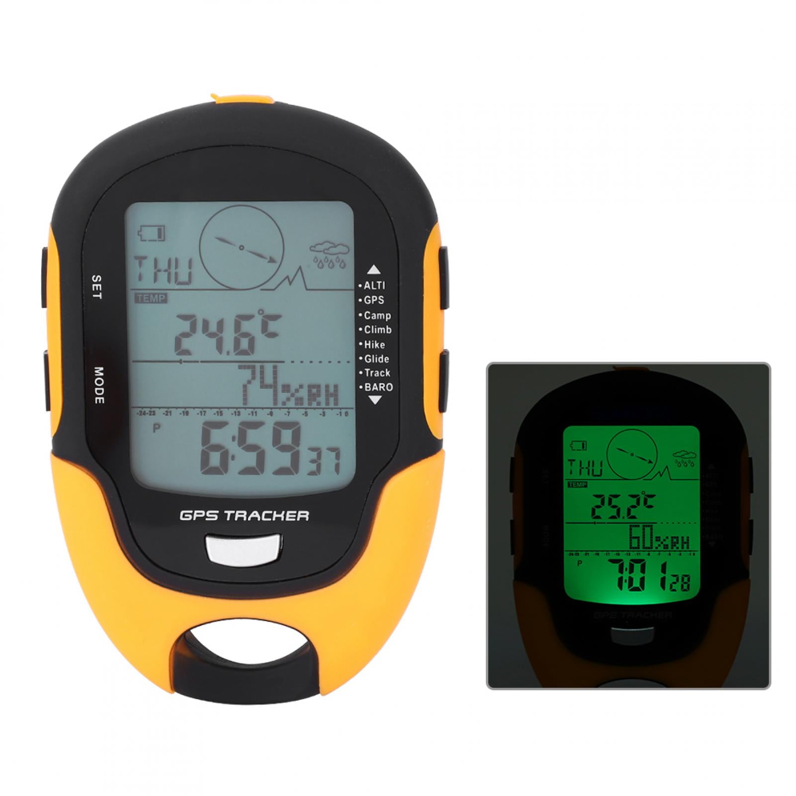 Digital GPS Altimeter IPX4 Waterproof Handheld GPS Digital Compass for Hiking Climbing Camping -