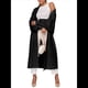 thumbnail image 2 of Suéteres Tipo Cárdigan Largos, Acogedores y Peludos para Mujer, Informales, de Larga y con Abertura Frontal, de Mohair. Negro Talla Única, 2 of 7