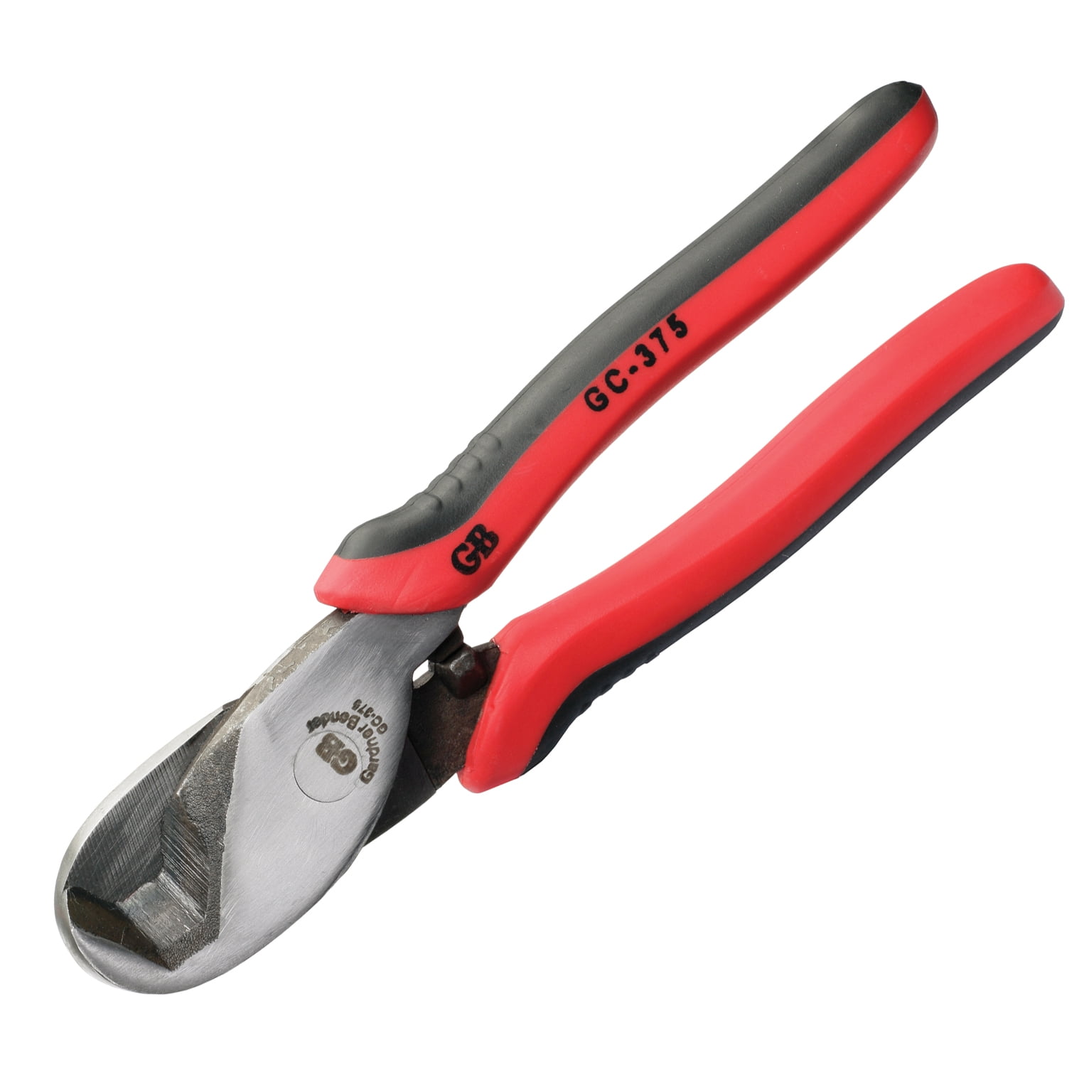 Cable Cutter, #2/0 AWG Soft Copper and Aluminum Cable, Contoured Steel Cutting Blades, 8 inch length