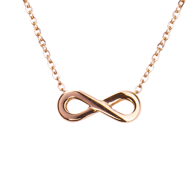 Collar de Mujer LuckyLy Infinito Cadena con Dije de Acero Inoxidable Modelo Eva rosa UNITALLA