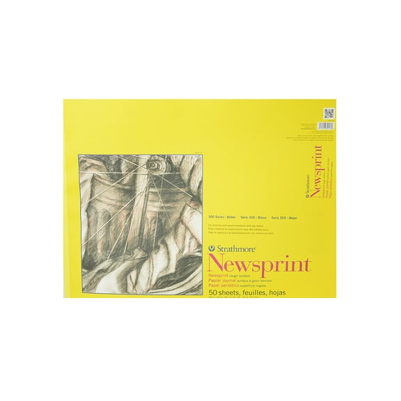 300 Series Newsprint Paper Pads rough, 50 sheets, 18 in. x 24 in. (pack of 2)