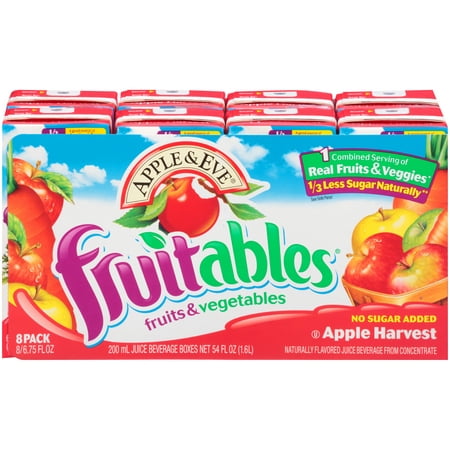 (5 Pack) Apple & Eve Fruitables Juice Drink, Apple Harvest, 6.75 Fl Oz, 8