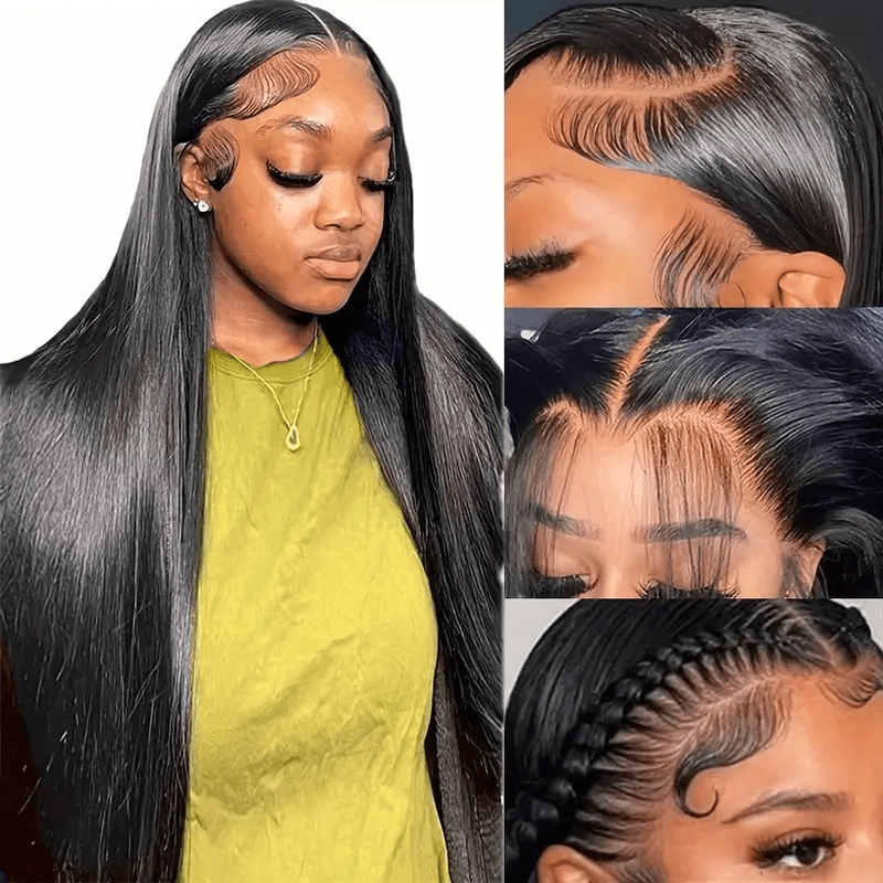 13x6 Lace Front Wigs Human Hair 200 Density Straight HD Lace Front Wigs Human Hair Pre Plucked 13x6 Lace Frontal Straight Human Hair Wigs for Women Glueless Wigs Human Hair Natural Color