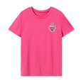 thumbnail image 2 of Camiseta de mujer con cuello redondo, camiseta de manga corta para mujer, para trabajo, deportes, senderismo S, 2 of 10