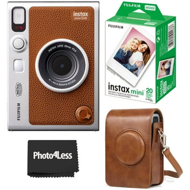 Fujifilm Instax Mini EVO Hybrid Brown Instant Camera   Case   Twin Pack Film