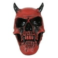 thumbnail image 5 of Inferno Horned Bloody Crimson Demon Hell Fire Vampire Pit Lord Skull Figurine, 5 of 9