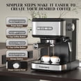 thumbnail image 2 of Espresso Machine 20 Bar, 2 in 1 Espresso Maker with Milk Frother Steam Wand for Latte and Cappuccino, Powder and Capsule Portafilter, 50oz Removable, 2 of 9