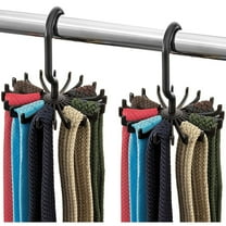 Tzgsonp Spinning Tie Rack and Belt Hanger (2 Pack) Ultimate Hanger Holder Hook for Storing Neck Ties, Belts, and Scarves
