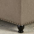 thumbnail image 3 of Ottoman with Storage, Large Square Coffee Table with Wooden Legs, Upholstered Button Tufted Storage Ottoman, Coffee Tables with Nail Trims for Living Room Bed Room Apartment, Linen, 3 of 9