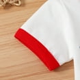 thumbnail image 6 of Zanarzt Baby Boy Independence Day Outfit 4th of July Clothes for Toddler Baby Boys Short Sleeve Letter Print T shirt Tops Shorts Kids Independence Day Outfits 2pcs Short Pants Set White,12-18 Months, 6 of 8