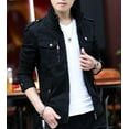 thumbnail image 2 of Mens Military Style Casual Jacket with Zipper Design, 2 of 5