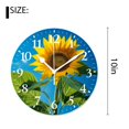 thumbnail image 2 of 10 Inch Wall Clock Battery Operated Silent Clock Decorative for Office, Kitchen, Outdoor, Living RoomEver Blooming Sunflower Lovely, 2 of 4