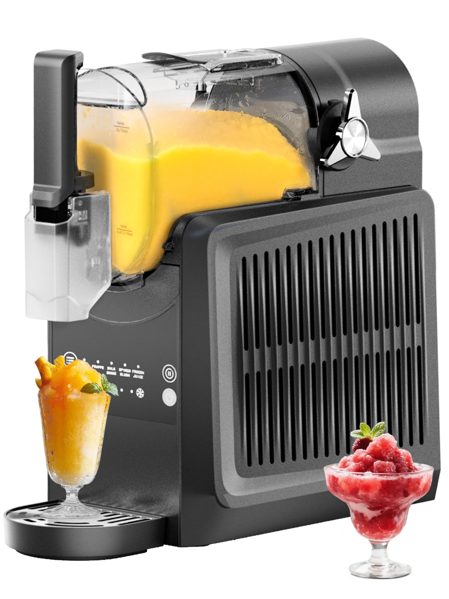 92 oz Frozen Slushie Machine for Home, No Ice Required, with Auto-Clean & 5 Preset Programs, Perfect for Margaritas, Smoothies, Milkshakes, Black
