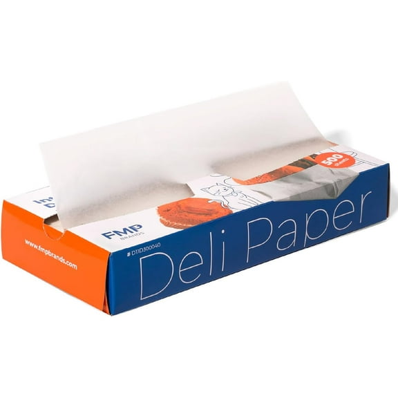 Fit Meal Prep [500 Pack] 12 x 10.75" Wax Paper Sheets for Food, Interfolded Precut Deli Pop Up Grease-Proof Sandwich Paper Wraps, Waterproof for Lunch, Food Basket, Microwave Cover, BBQ