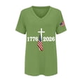 thumbnail image 4 of Summer Tops for Women 250Th Anniversary Print V Neck T Shirt 250Th Anniversary Tshirt Patriotic Tee on Sale, 4 of 4