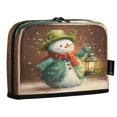 thumbnail image 2 of Standing Pencil Case with Base Large Capacity Stationery Pouch Pen Bag with Zipper for Women Men Green-clad Snowman, 2 of 7