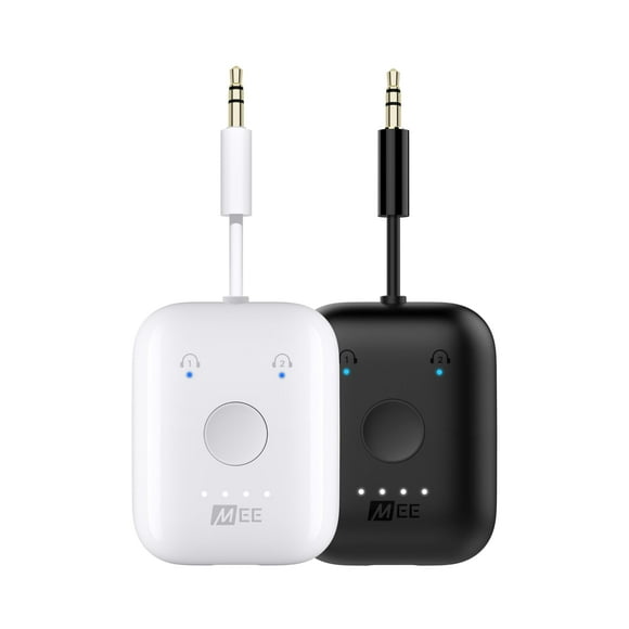 Adaptador transmisor de audio inalámbrico Bluetooth MEE audio Connect Air (paquete de 2) para AirPods y auriculares