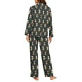 thumbnail image 3 of FOR U DESIGNS Christmas Cow Womens Pajama Sets Long Sleeve Sleepwear Button Down Shirt 2 Piece Size L Xmas Nightwear Soft Pj Lounge Set Womens Button Front Jogger, 3 of 7