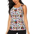 thumbnail image 1 of Balery Mexican Bright Style Camiseta sin mangas estampada ligera para mujer, tops de entrenamiento sin mangas, camisetas de yoga transpirables de secado rápido.-Medium, 1 of 7