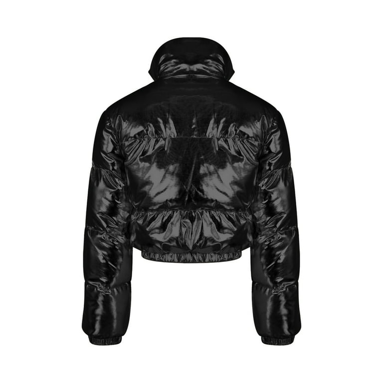 Noarlalf Womens Coats, Women's Cropped Jacket Women Winter Shiny