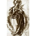 thumbnail image 2 of Durer, Albrecht 10x14 White Modern Wood Framed Museum Art Print Titled - The Virgin and Child On a Crescent With a Starry Crown, 2 of 4