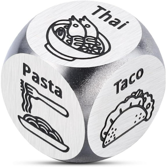 Valentines Day Couple Gifts for Him Her Date Night Dice Gifts for Couple Food Decision Anniversary Steel Dice Couple Game for Him Her Birthday Wedding Funny Gifts for Husband Wife Coworker Employee