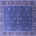 thumbnail image 1 of Ahgly Company Machine Washable Indoor Square Oriental Blue Industrial Area Rugs, 7' Square, 1 of 4