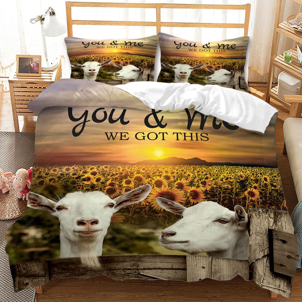3D Animals Cute Dog Golden Retriever Print Bedding Bed Set King Queen