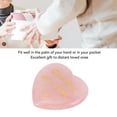 thumbnail image 4 of Heart Shaped Rose Quartz Stone, Pure Unique Rose Quartz Puffy Heart Stone Safe  for Outdoor Carry, 4 of 7