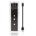 thumbnail image 2 of M.2 NGFF Dual Protocol SSD Case Clear USB Type C 10Gbps PCI-E M2 SSD Transparent External Enclosure Hard Disk Box, 2 of 6