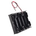 thumbnail image 2 of 4pcs 5 X 1.5V AA Battery Slot Holder Case Box Wire Black, 2 of 8