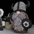 thumbnail image 4 of Muñeco de gnomo guerrero vikingo, juego de adornos de gnomos de peluche para fiestas, muñeco de peluche hecho a mano, gnomo escandinavo como se muestra, 4 of 5