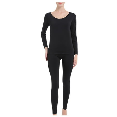 

BIZIZA Women Pajama Set 2 Piece PJ Sets Soft Long Sleeve Top and Pant Loungewear Sleepwear Black M