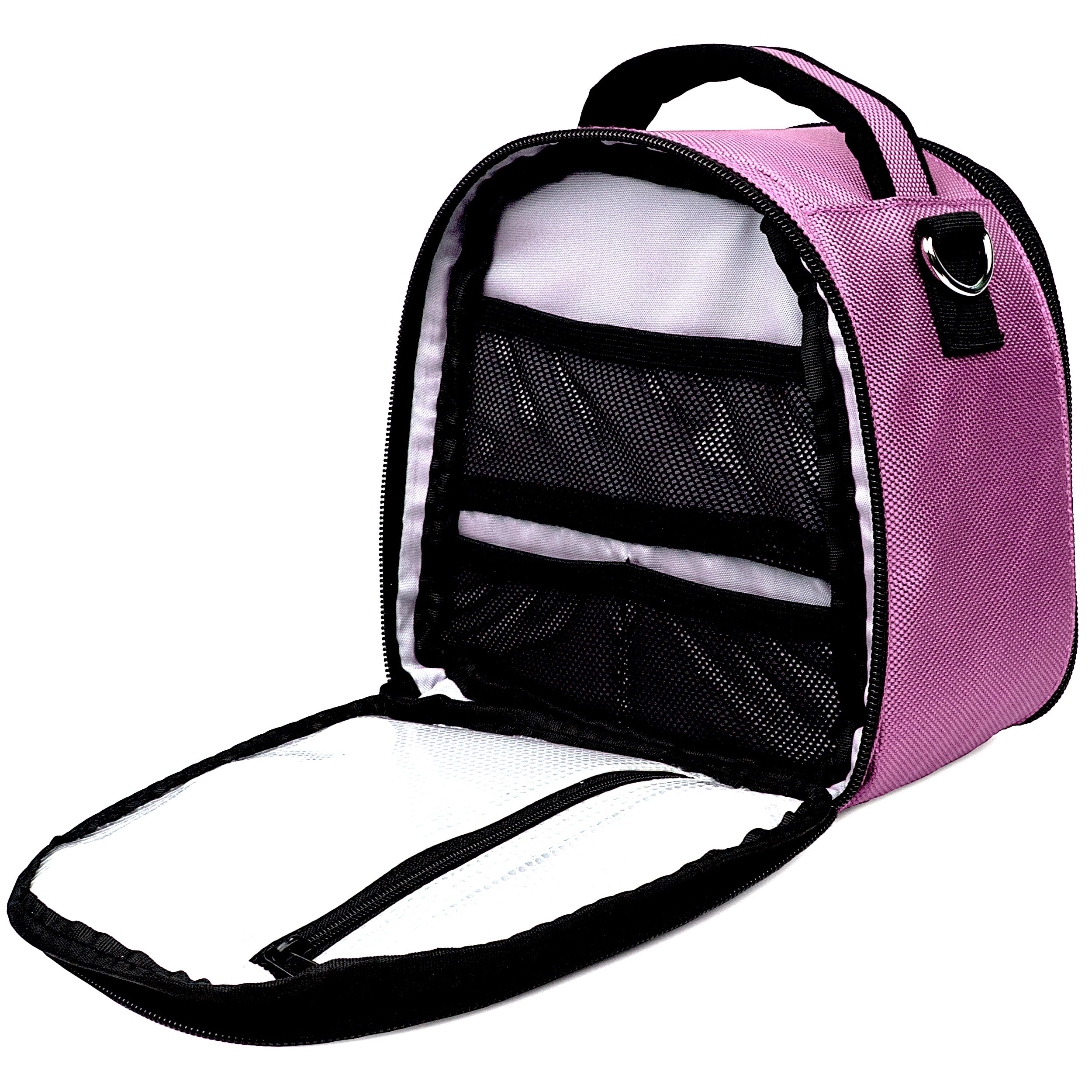 Light PinkCompact DSLR Camera Case Shoulder Bag with Adjustable Strap, Travel Camera Protector Bag for Canon Nikon Sony Olympus Digital Cameras
