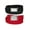Black and Red, variant on CTM  Elastic Belt with Magnetic No Show Flat Buckle (Pack of 2 Colors) (Women's Plus)