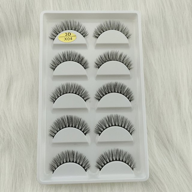 Caja 5 Pares Pestañas Postizas Naturales Varios Modelos A Elegir Entre X01 X05