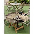 thumbnail image 3 of Outdoor Tablecloth with Umbrella Hole and Zipper, Halloween Round Table Cloth 60 Inch Waterproof Tablecloth, Spooky Black Crow Skull Head Tree Brown Picnic Table Cover for Patio Camping, 3 of 7