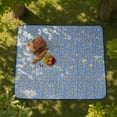 thumbnail image 5 of Clearance! Portable Beach Blankets, Extra Large 80"x 60" Beach Blanket, Waterproof Sandproof Picnic Blankets Outdoor, Foldable and Lightweight for All-Season Camping, Beach, Travel, Party(Blue Lemon), 5 of 7