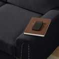thumbnail image 6 of LLappuil 82" Velvet Sofa, 3 Seater Sofa Couch for Living Room Black, 6 of 10