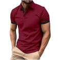 thumbnail image 2 of StSilkitty Lightweight Golf Shirts for Mens Solid Color Short Sleeve Collared Buttons Athletic T-Shirt Beach Vacation Casual Tops, 2 of 8