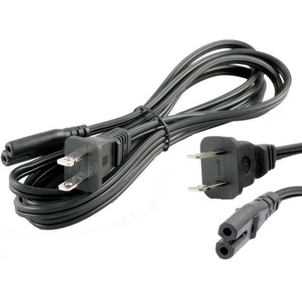 iTEKIRO 4 ft 2Prong AC Power Cord for laptops, VCRs; NEMA 115P Male