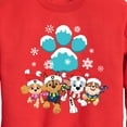 thumbnail image 3 of Paw Patrol - Pup Group Snowy Pawprint - Toddler And Youth Crewneck Fleece Sweatshirt, 3 of 6